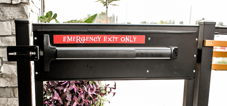 emergency push bar installation in Porterville
